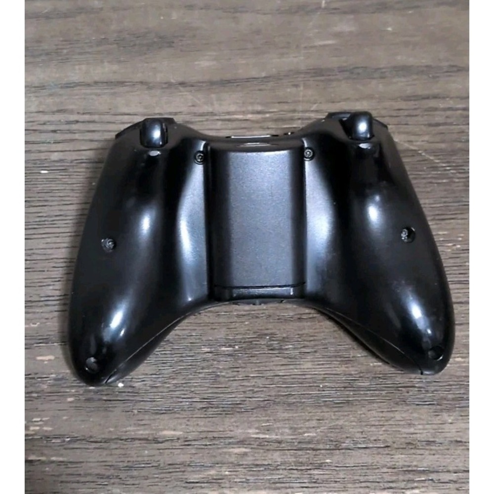 Microsoft Xbox 360 Wireless Black Controller TESTED Works With Battery Cover - Picture 4 of 6
